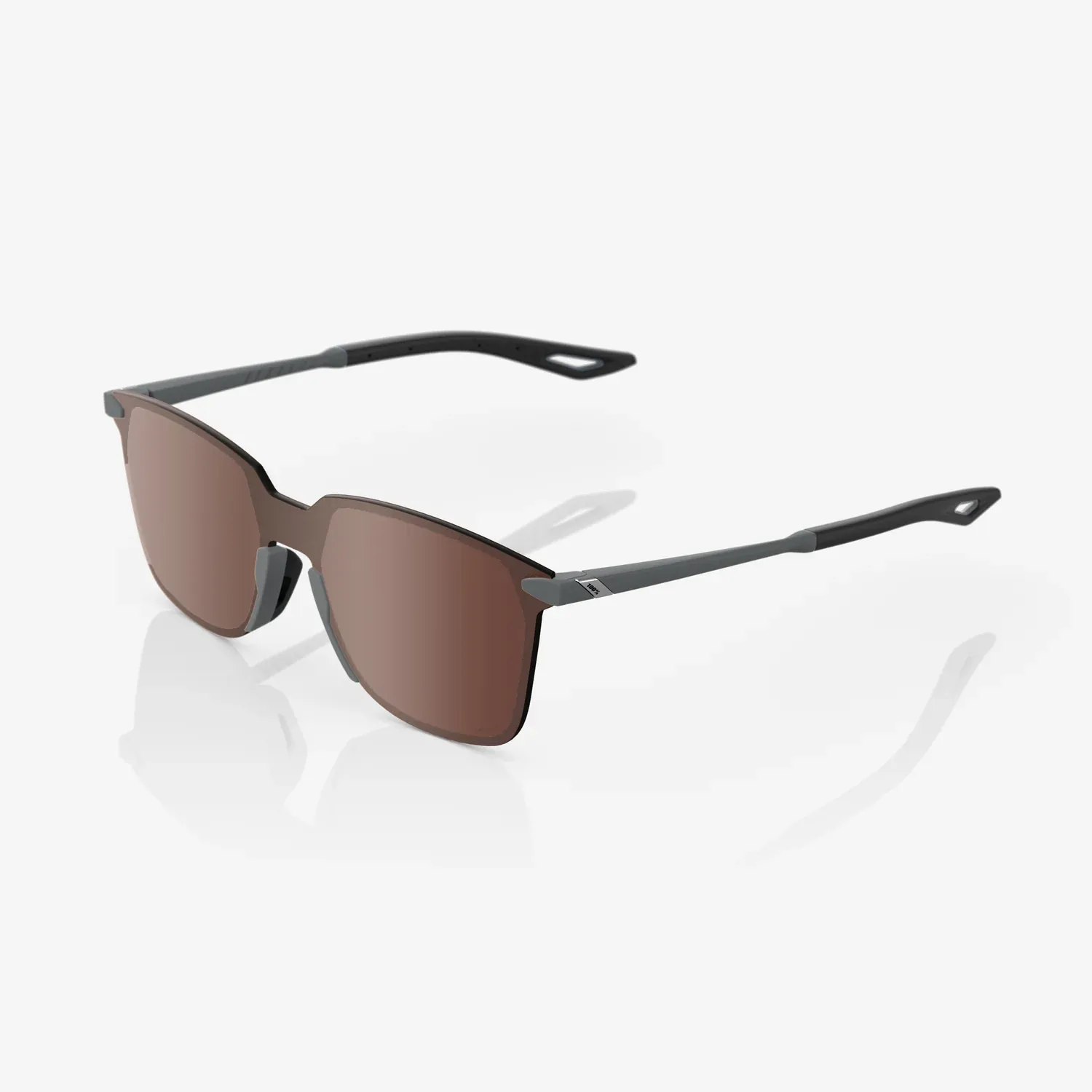 100% Legere Square - Soft Tact Cool Gray - Hiper Crimson Silver Mirror Lens