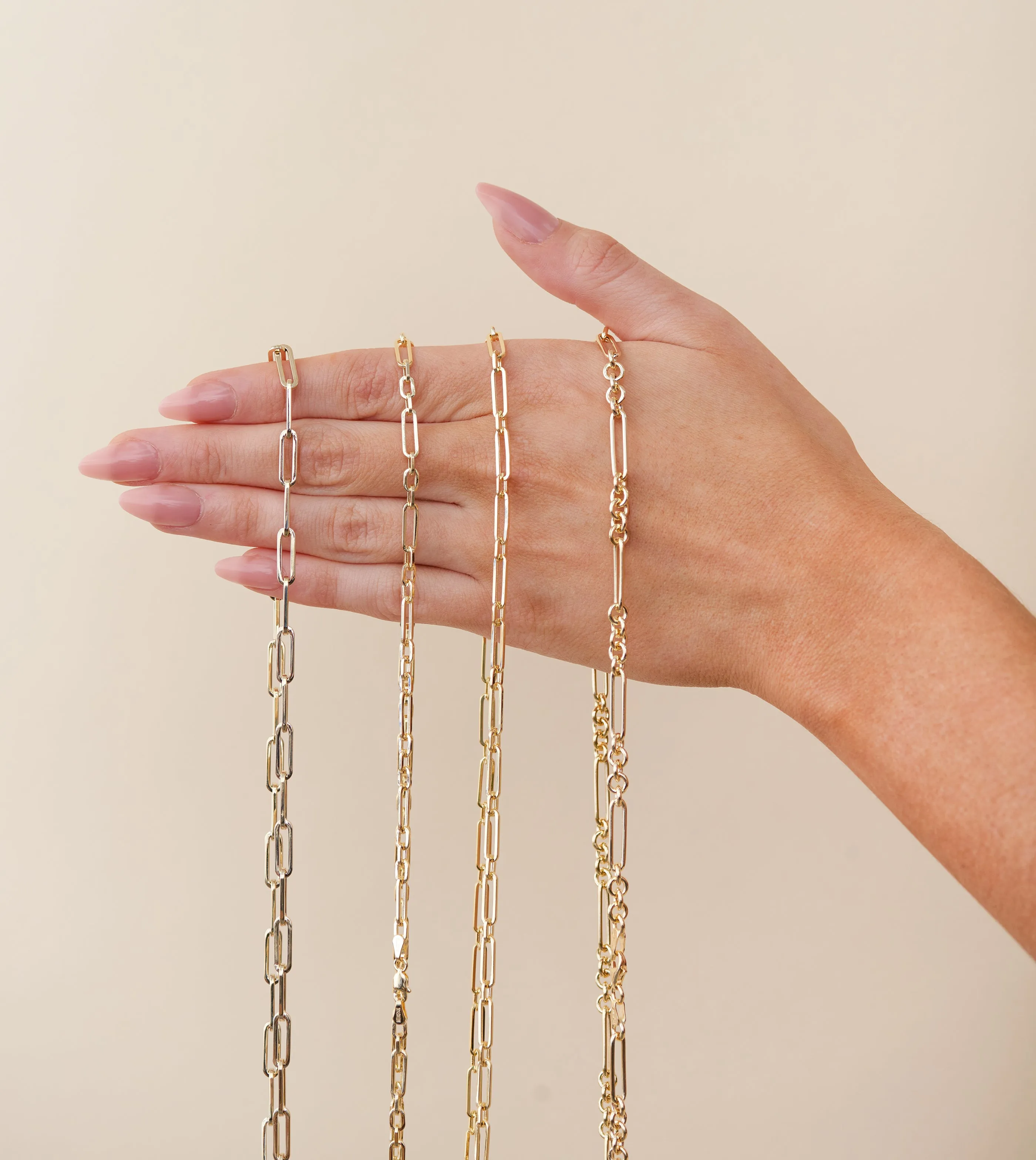 14k Gold Paperclip Belcher Chain Necklace