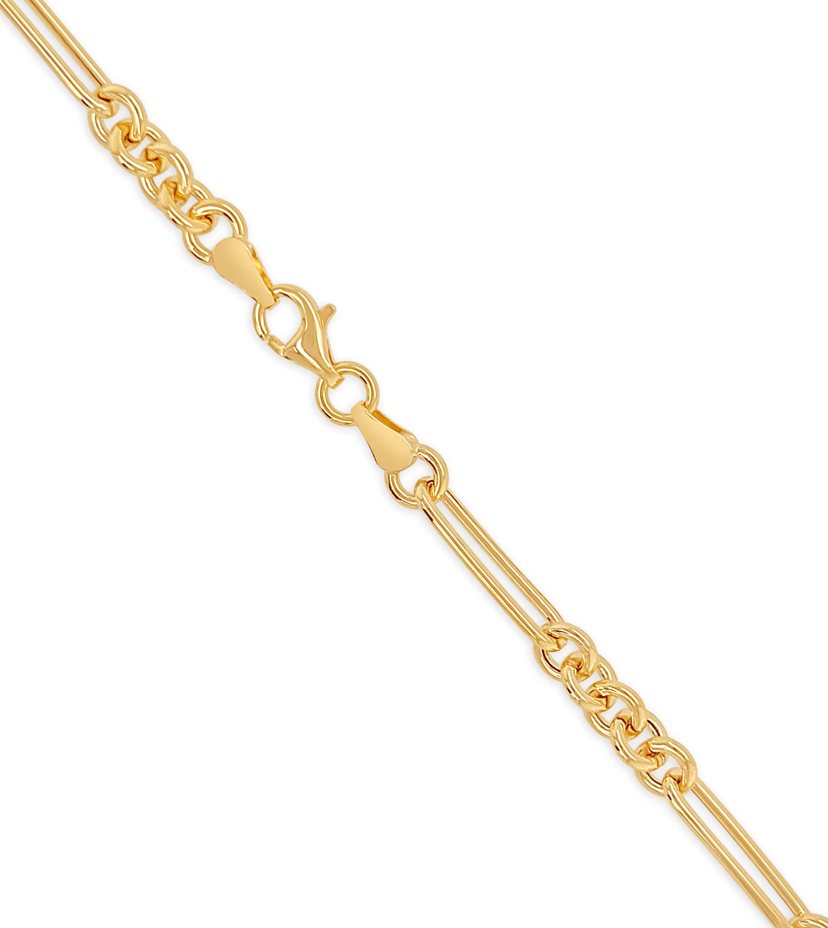 14k Gold Paperclip Belcher Chain Necklace