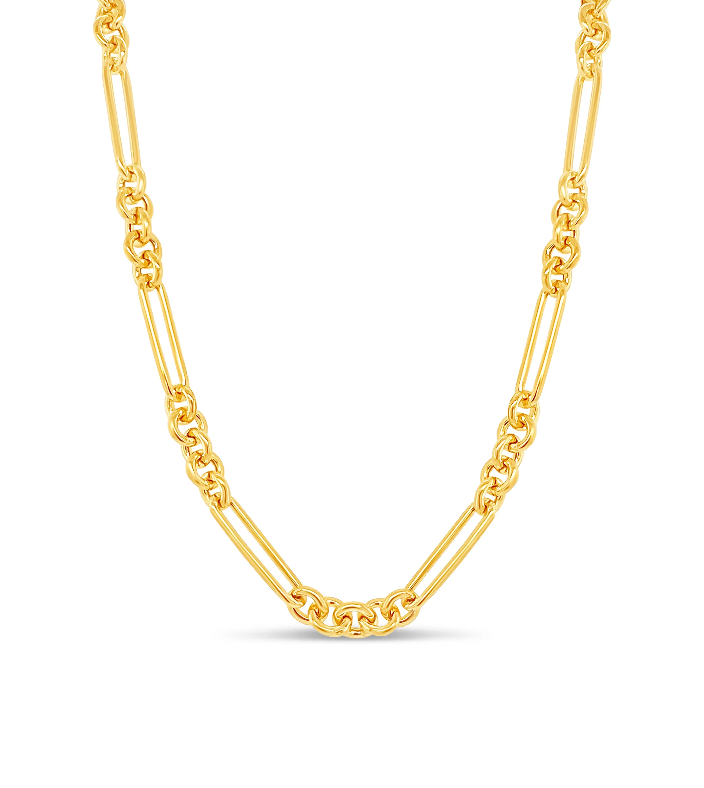 14k Gold Paperclip Belcher Chain Necklace