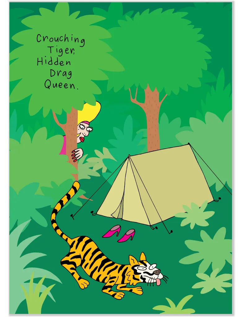 192 Crouching Tiger (Birthday Card)