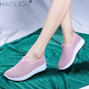 2018 New Women Shoes Breathable Lady Flats Shoes Women Casual Sneakers Knit Female Casual Shoes Platform Loafers 36-41