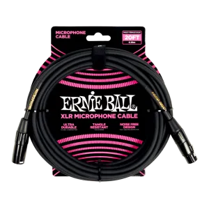 20ft Male Female XLR Microphone Cable Black