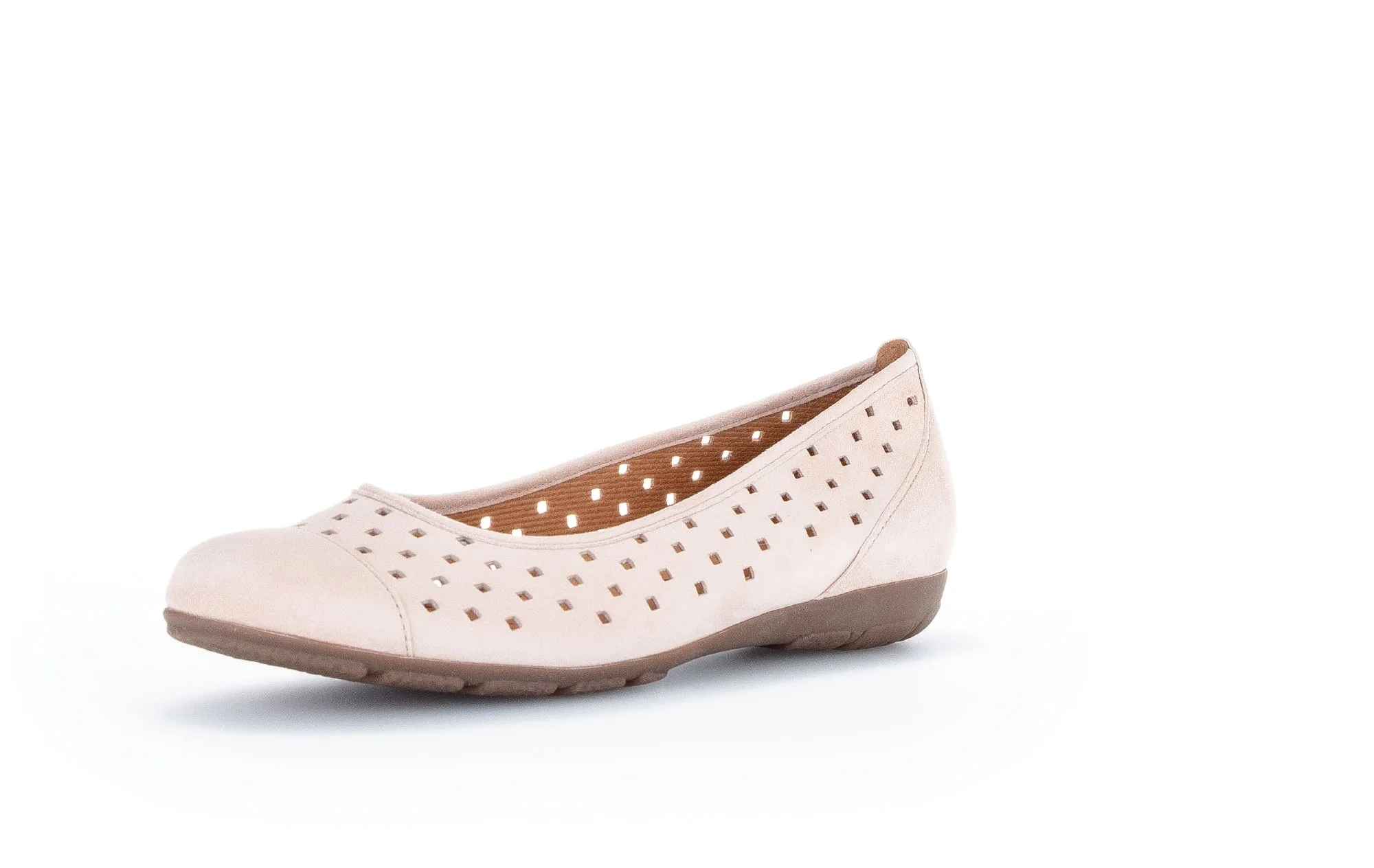 '24.169.11' women's perforated ballerina pump - Pink light