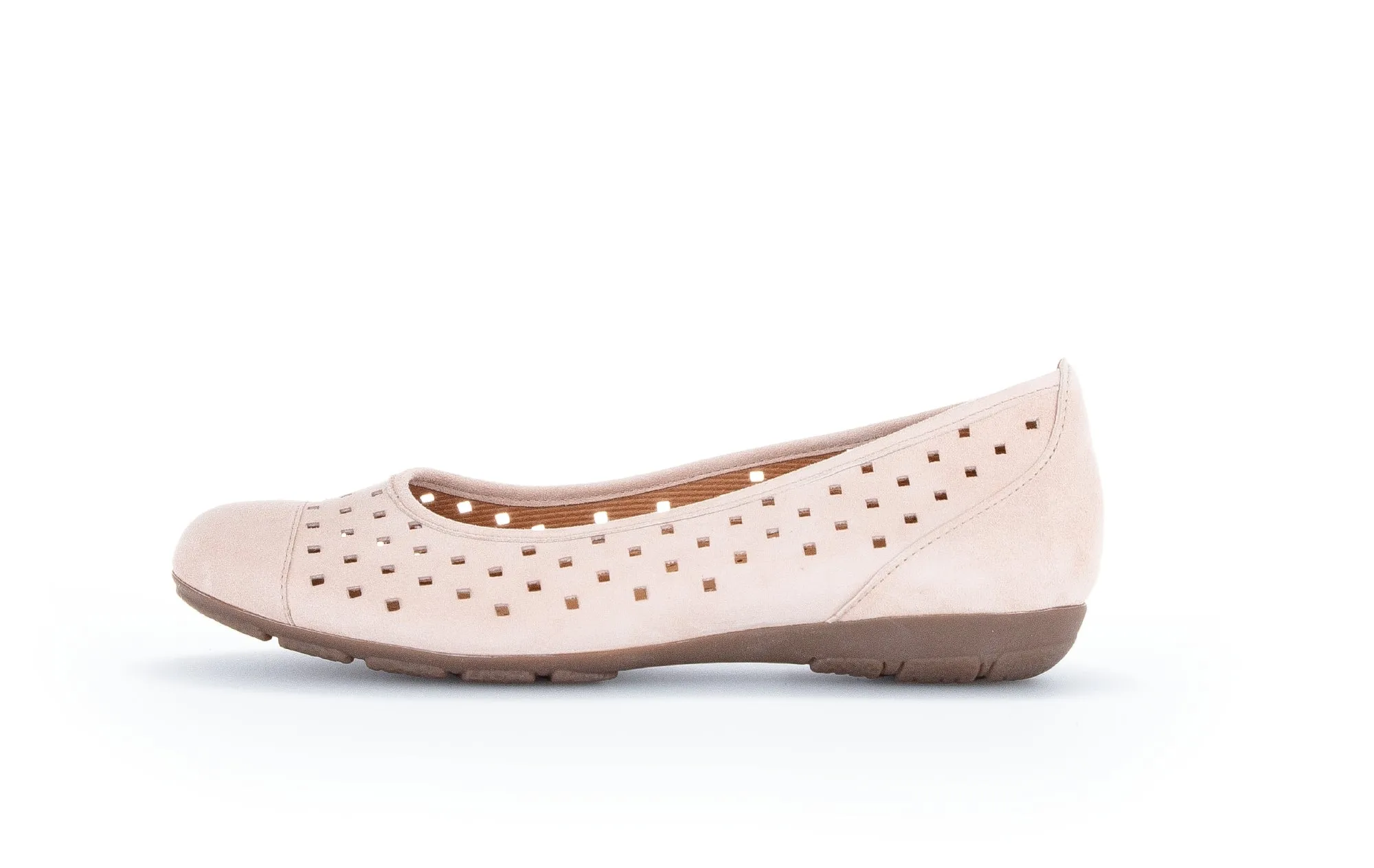 '24.169.11' women's perforated ballerina pump - Pink light