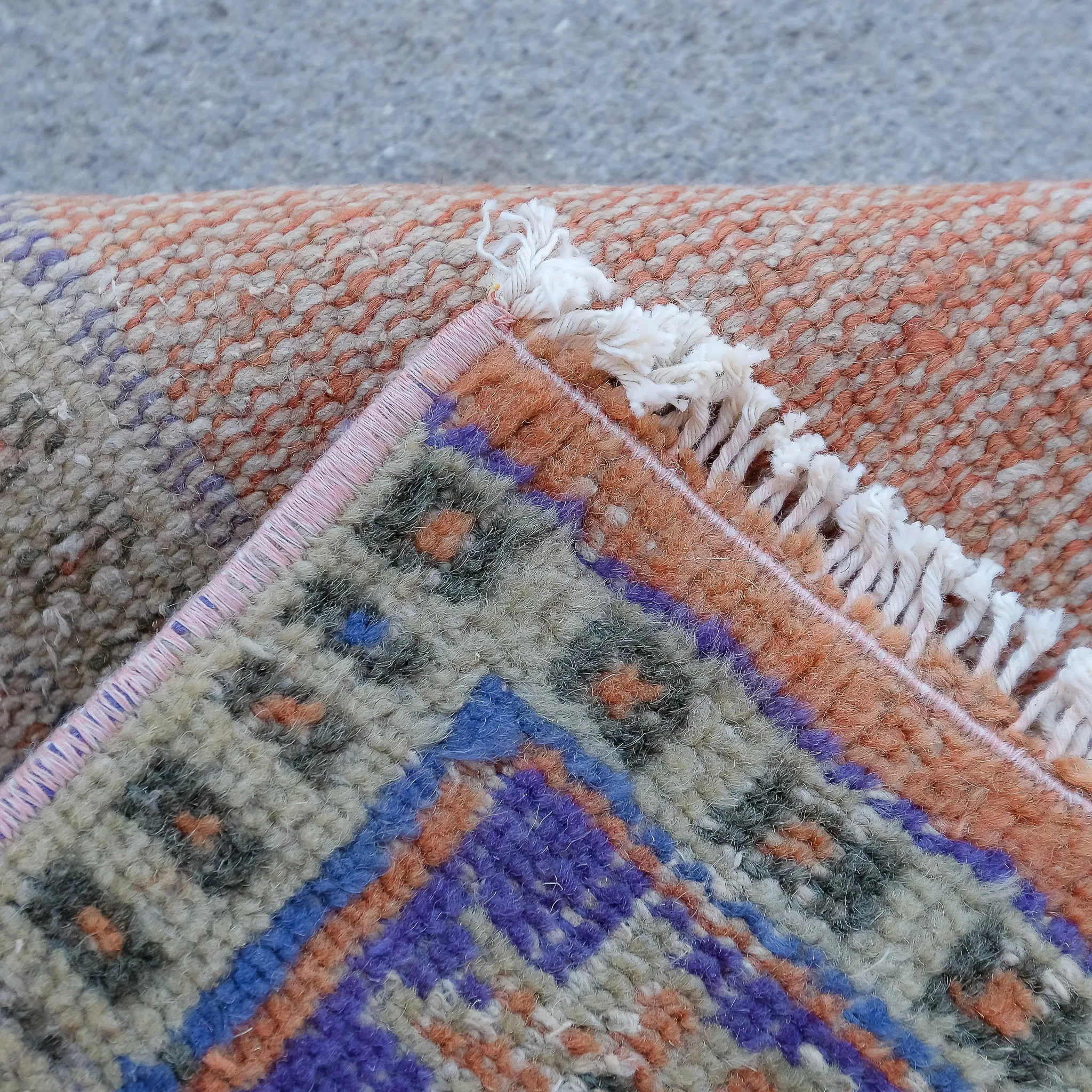 3890 Handwoven Vintage Rug 4'5x11'8