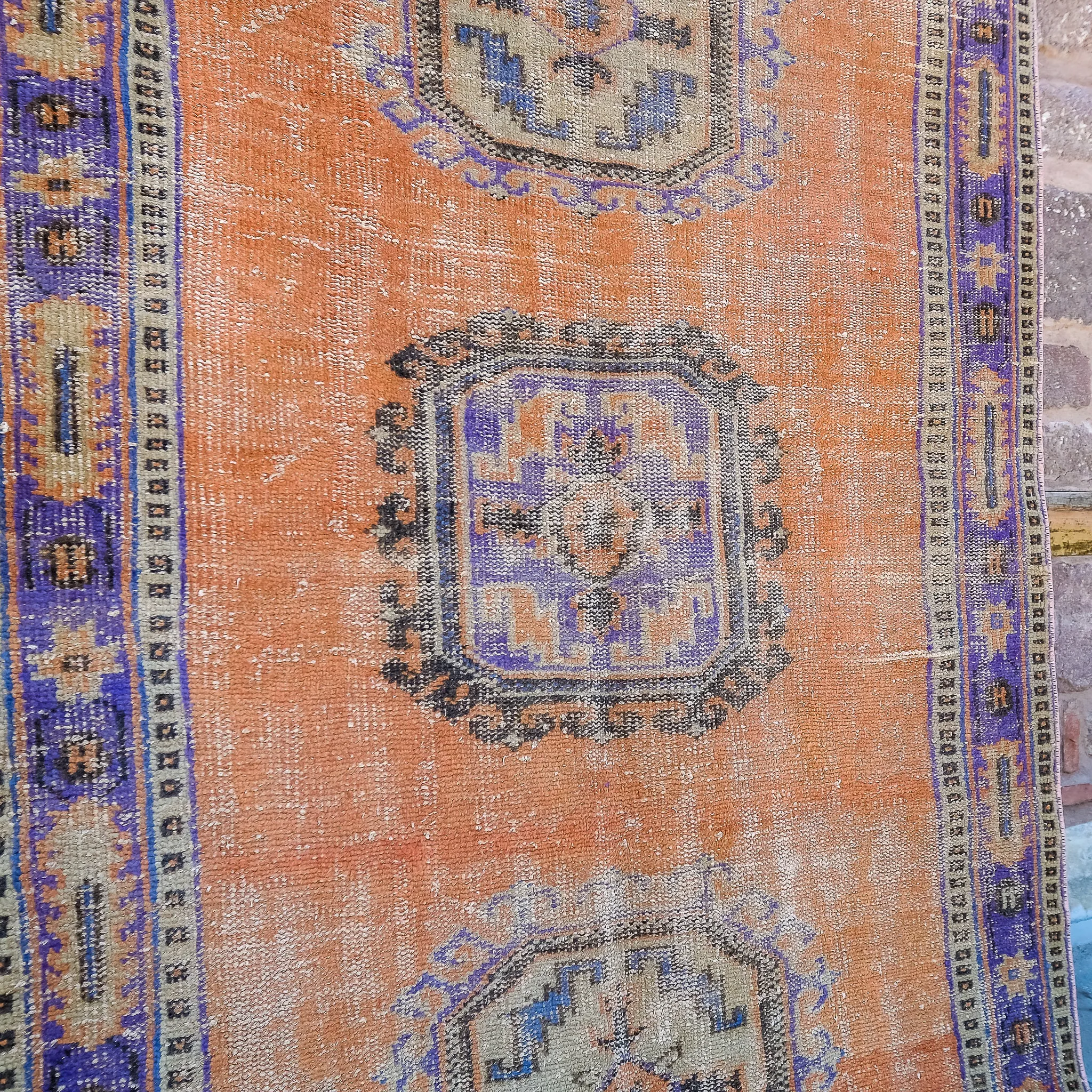 3890 Handwoven Vintage Rug 4'5x11'8