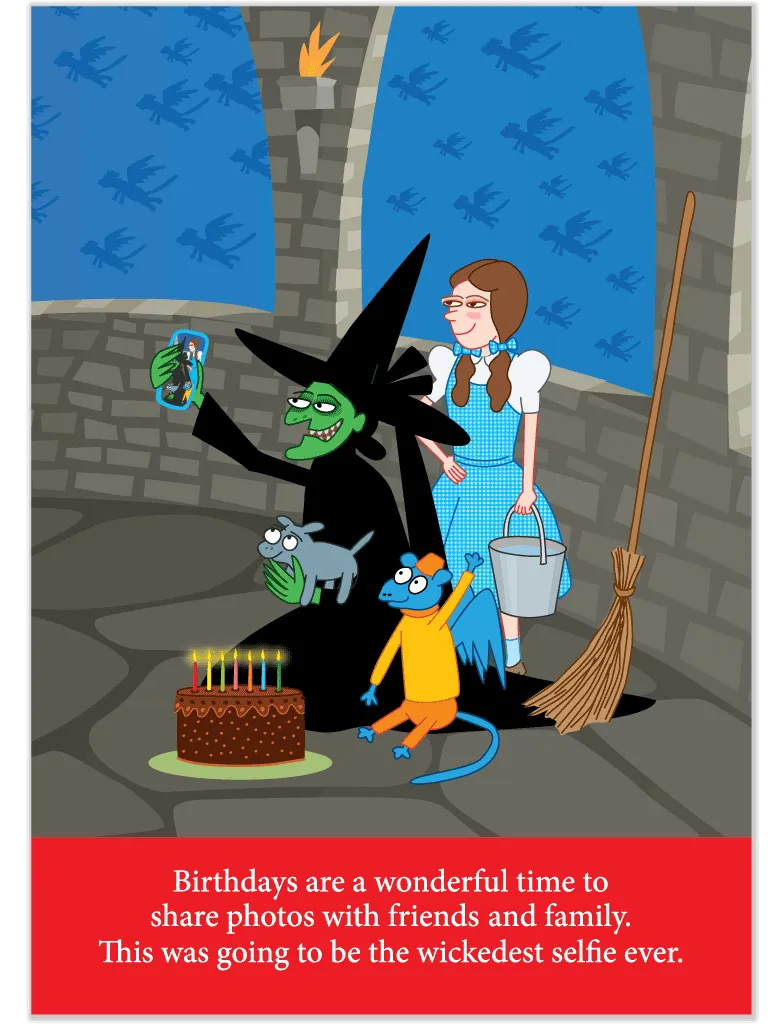 858 Wicked Selfie (Birthday Card)