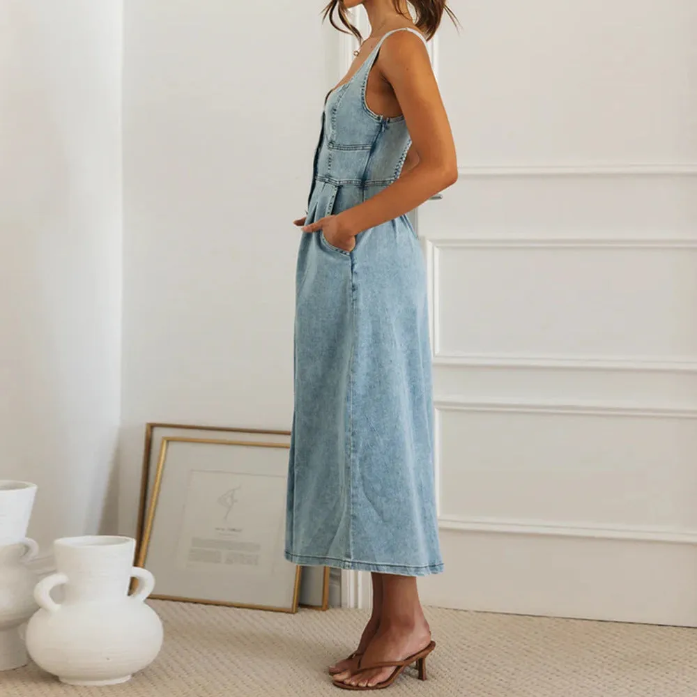Aisling | Stylish Denim Button-Down Dress