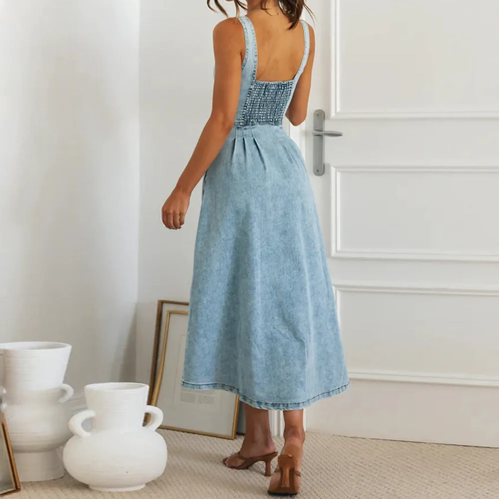 Aisling | Stylish Denim Button-Down Dress