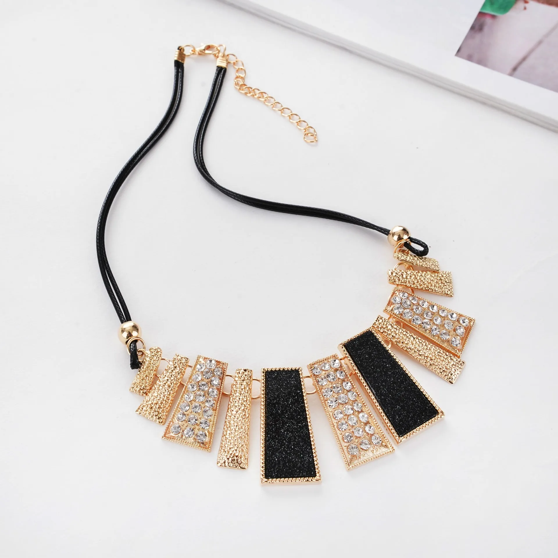 AJS Black and Rhinestone Set