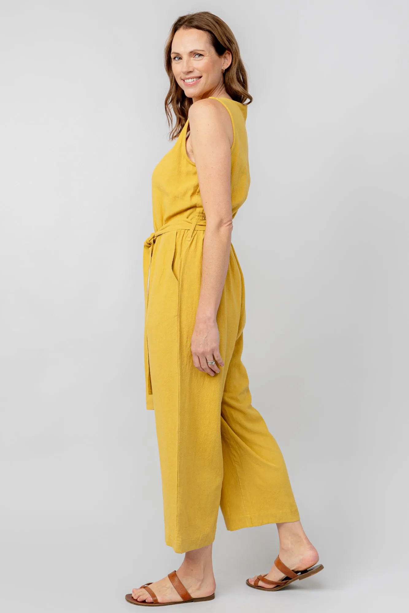 Allium Linen Blend Jumpsuit