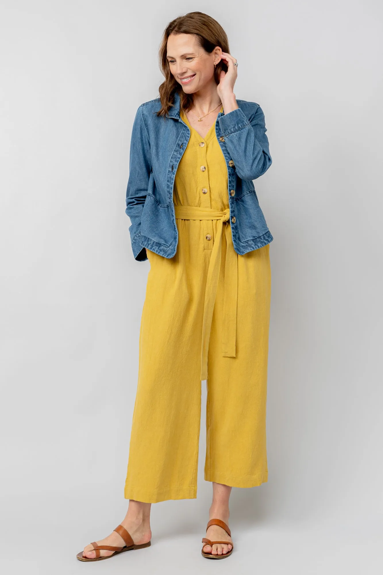Allium Linen Blend Jumpsuit
