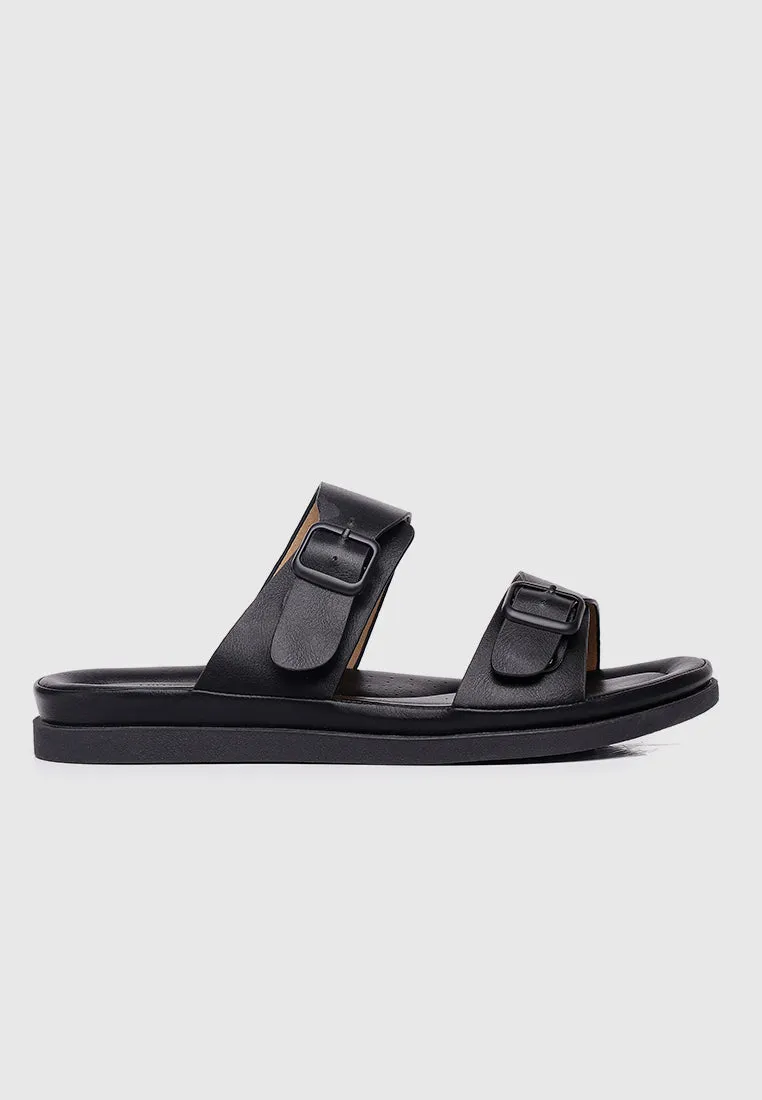 Alora Comfy Sandals (Black)