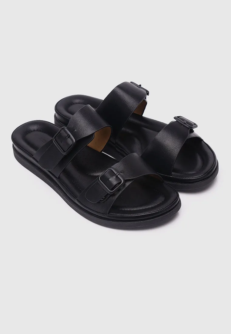 Alora Comfy Sandals (Black)