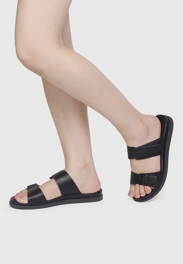 Alora Comfy Sandals (Black)