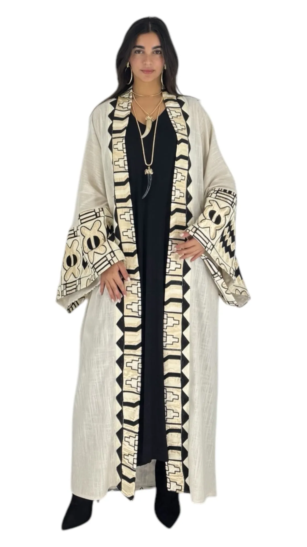 Amina cream abaya