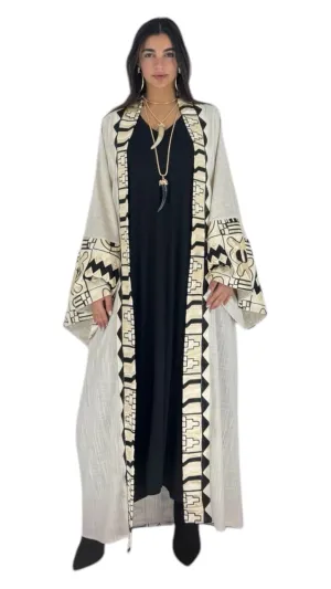 Amina cream abaya