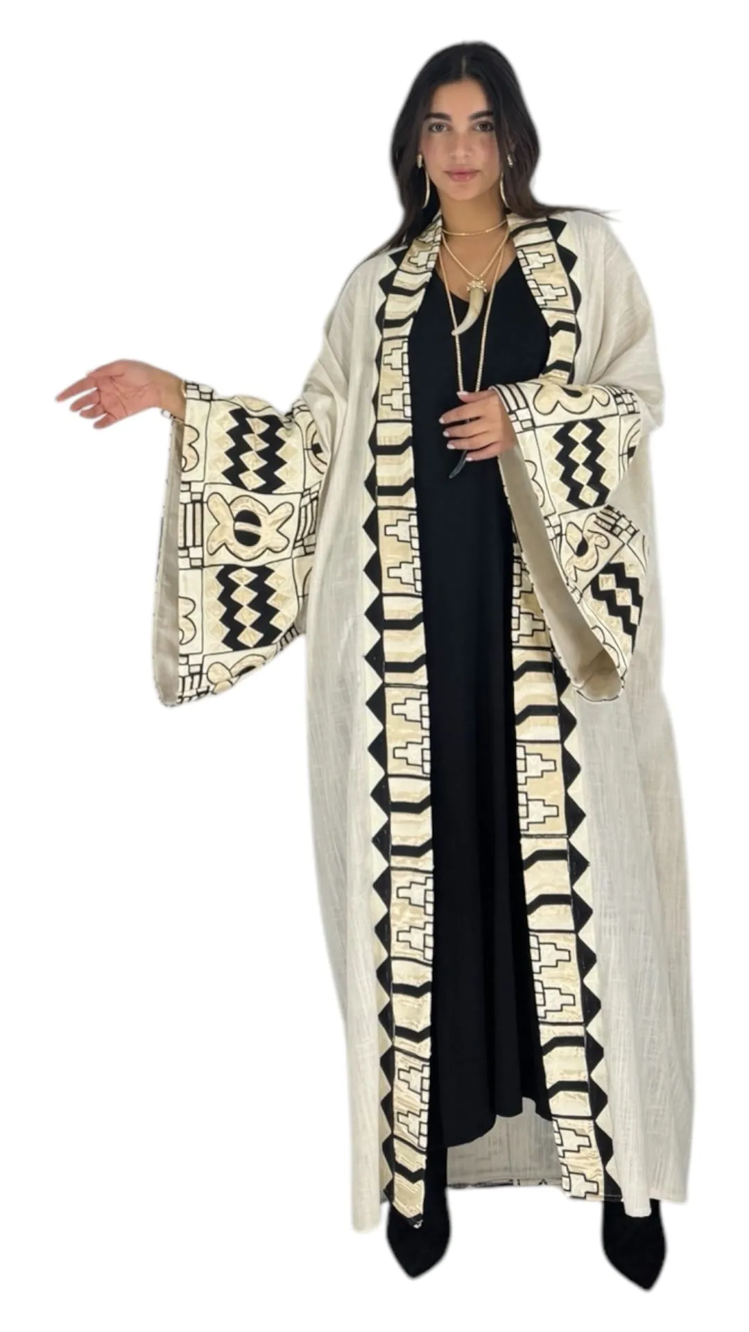 Amina cream abaya