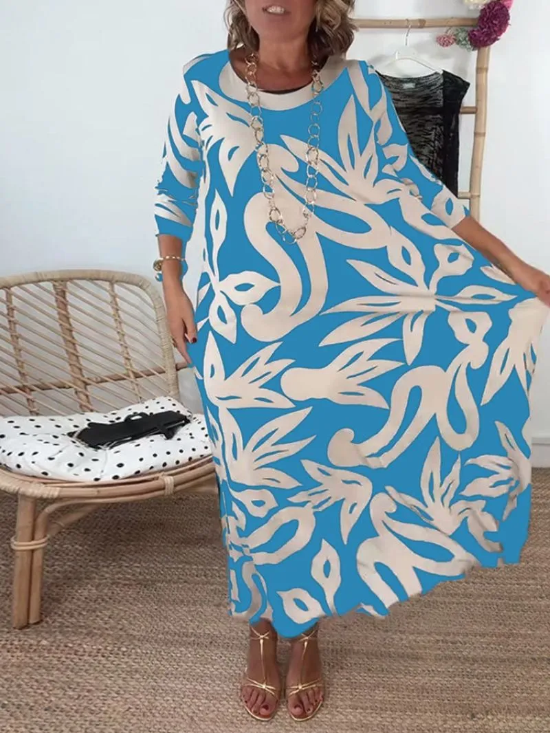 ANNIE | Long Sleeves Printed Dress