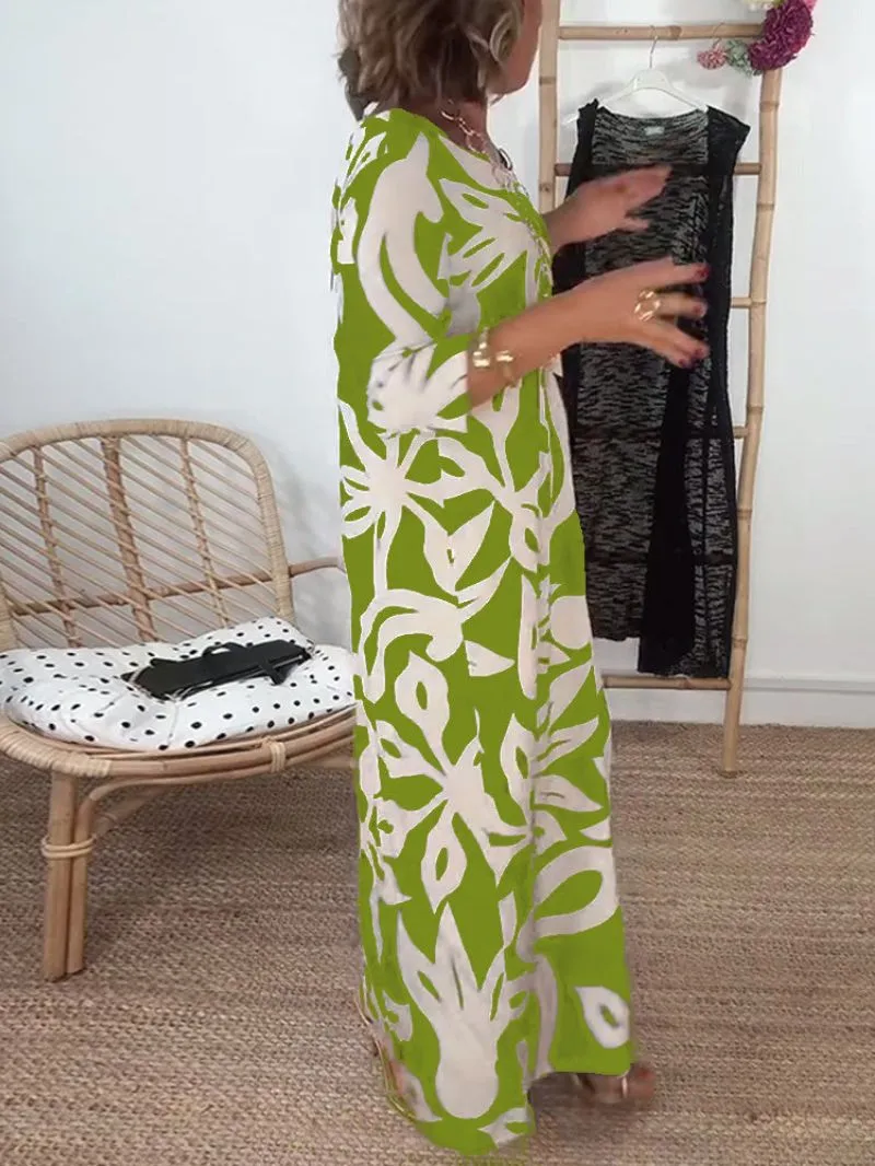 ANNIE | Long Sleeves Printed Dress