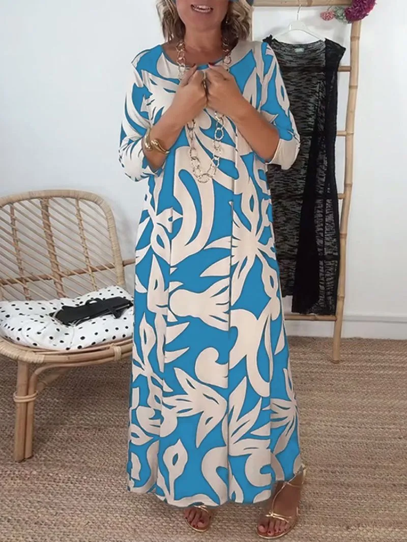 ANNIE | Long Sleeves Printed Dress