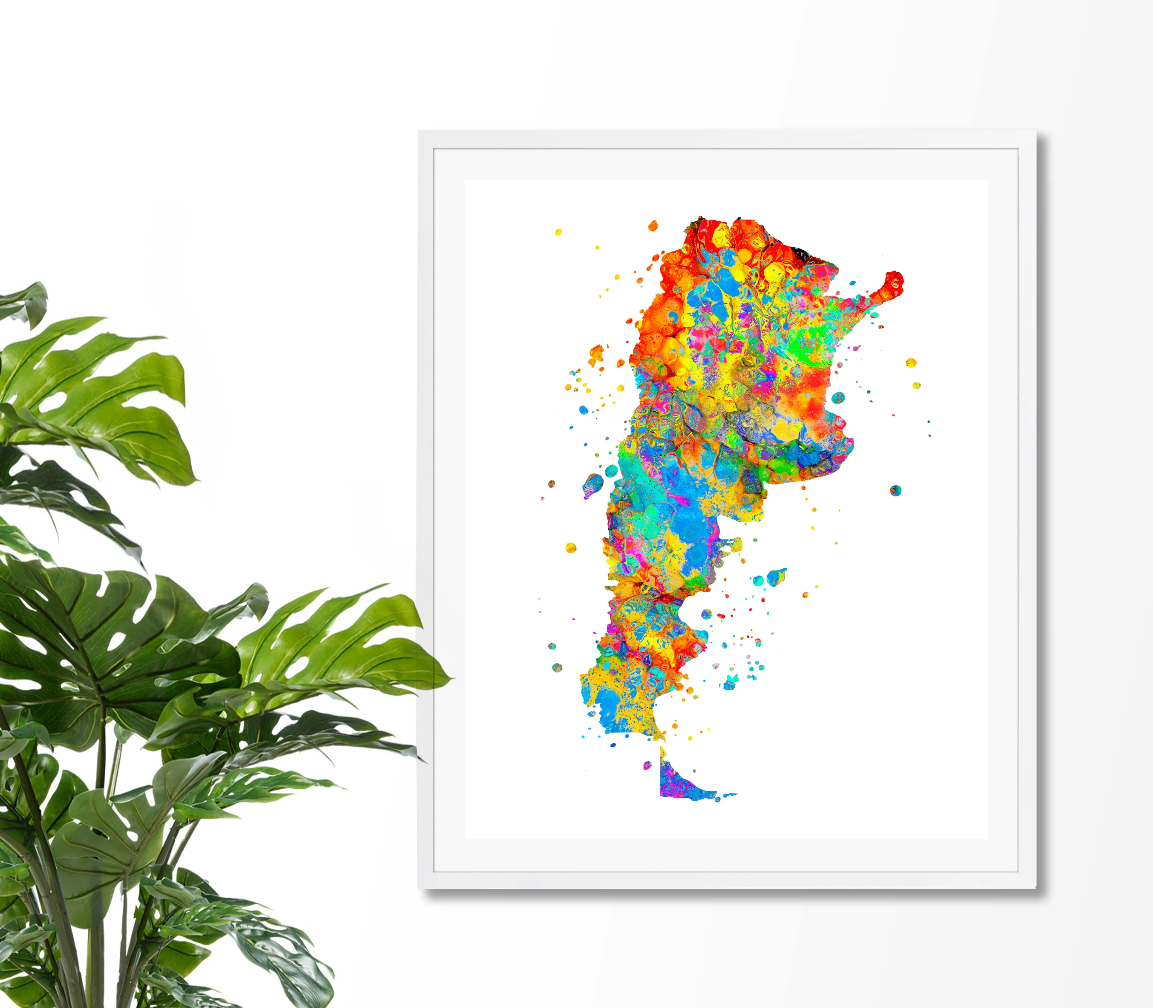 Argentina Map Art Print - Unframed