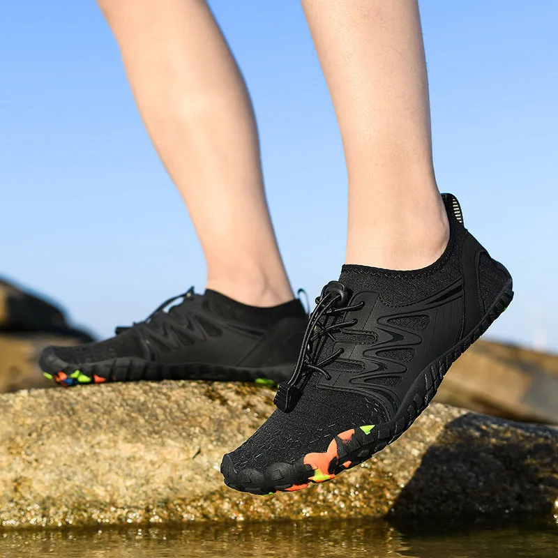 Athletic Shoes - Elastic Lock Laces Mesh Contrast Breathable Athletic