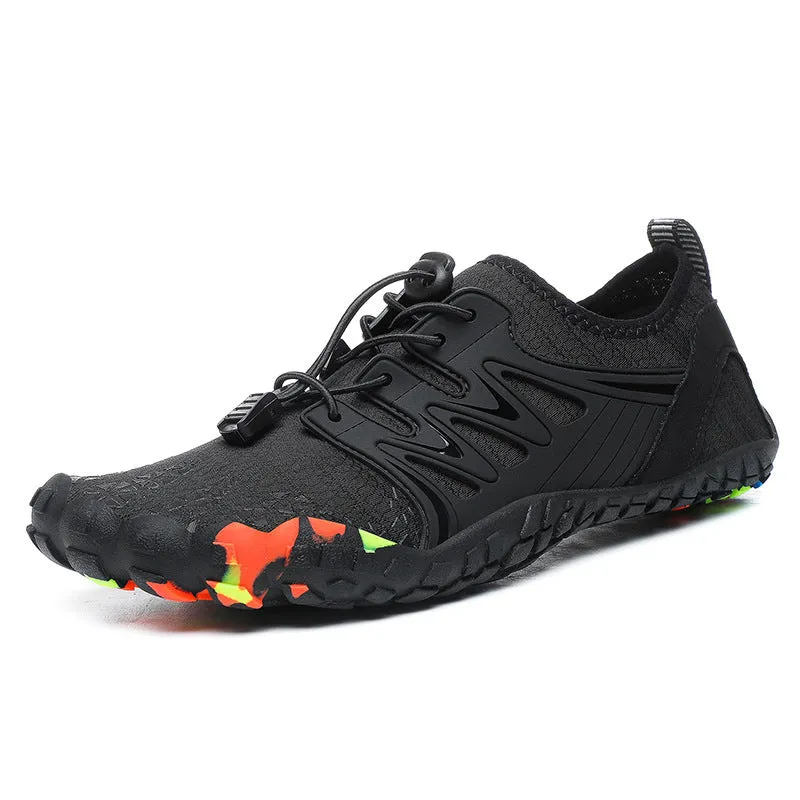 Athletic Shoes - Elastic Lock Laces Mesh Contrast Breathable Athletic