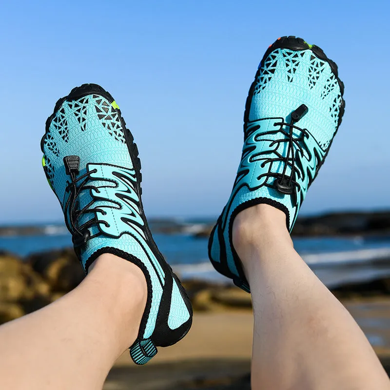 Athletic Shoes - Elastic Lock Laces Mesh Contrast Breathable Athletic