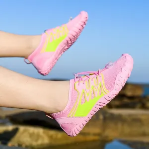 Athletic Shoes - Elastic Lock Laces Mesh Contrast Breathable Athletic