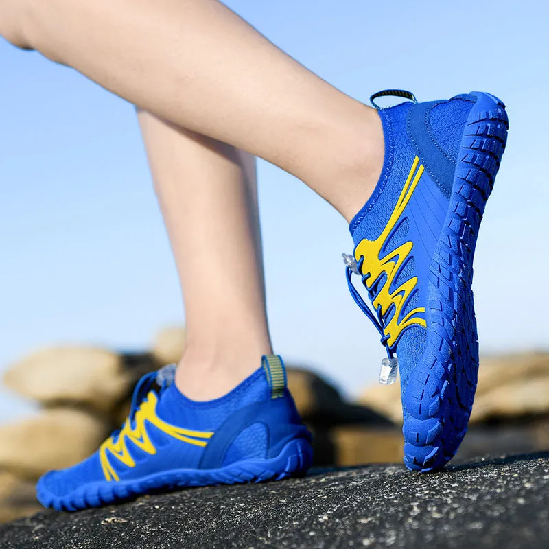Athletic Shoes - Elastic Lock Laces Mesh Contrast Breathable Athletic