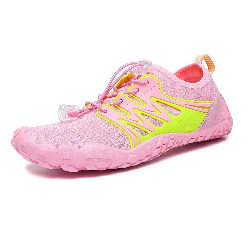 Athletic Shoes - Elastic Lock Laces Mesh Contrast Breathable Athletic