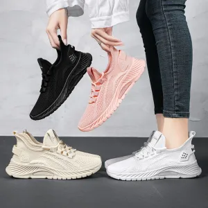 Athletic Shoes - Lace Up Mesh Breathable Athletic