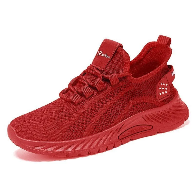 Athletic Shoes - Lace Up Mesh Breathable Athletic