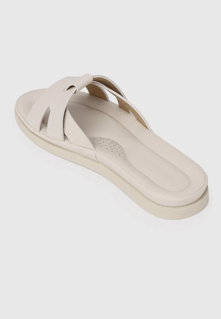 Avena Comfy Sandals (Beige)