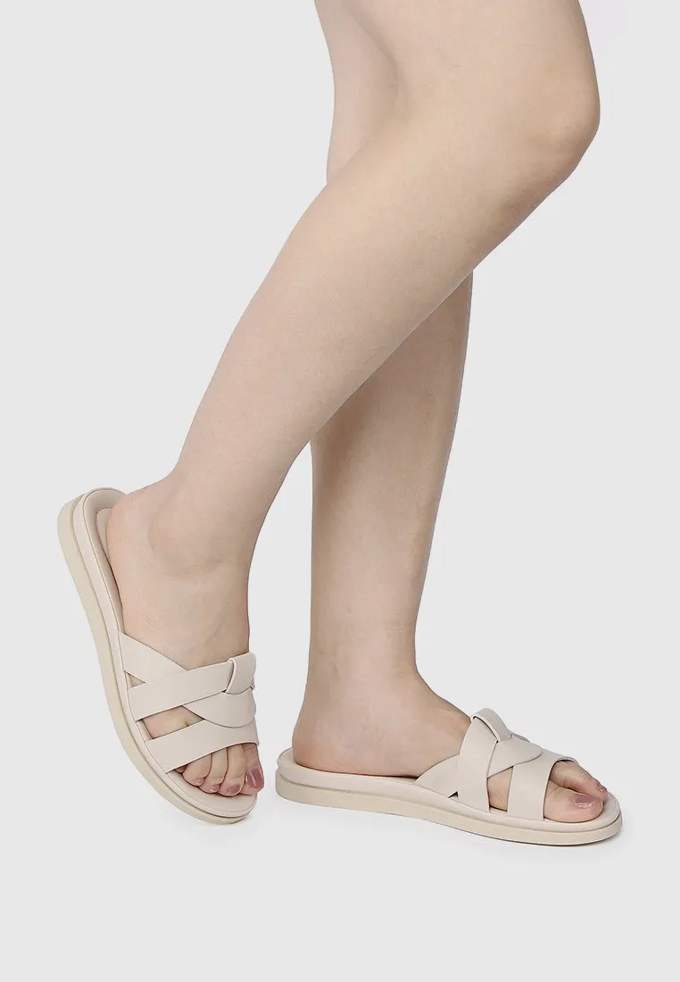 Avena Comfy Sandals (Beige)
