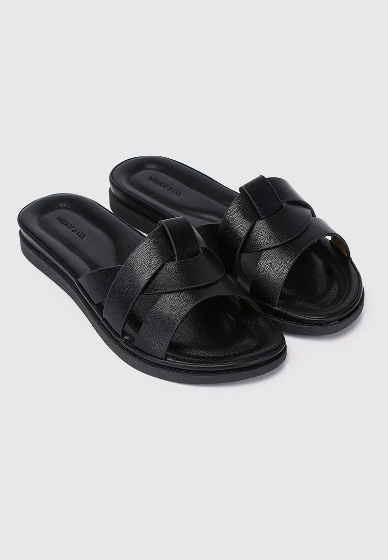 Avena Comfy Sandals (Black)