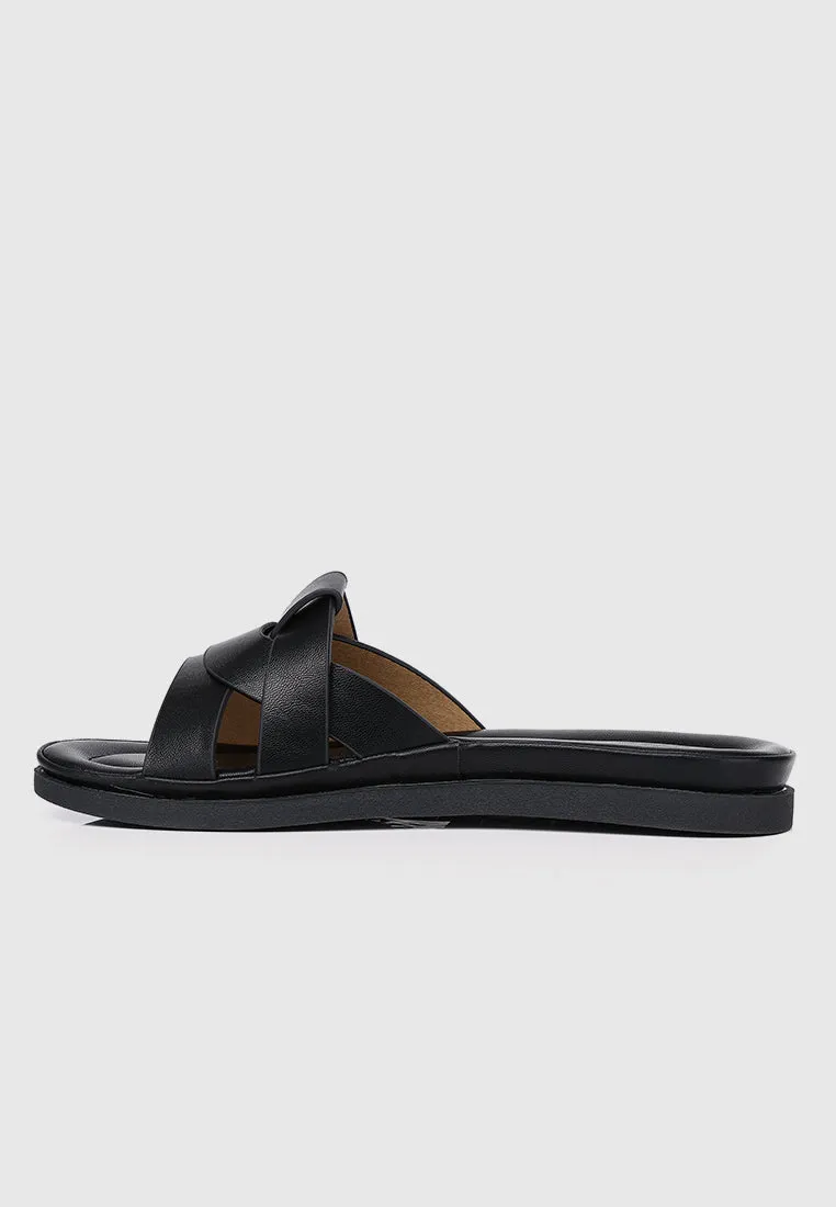 Avena Comfy Sandals (Black)