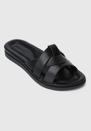 Avena Comfy Sandals (Black)