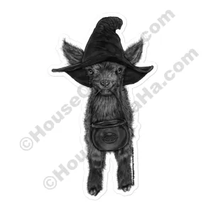 Baby Goat Witch Vinal Sticker