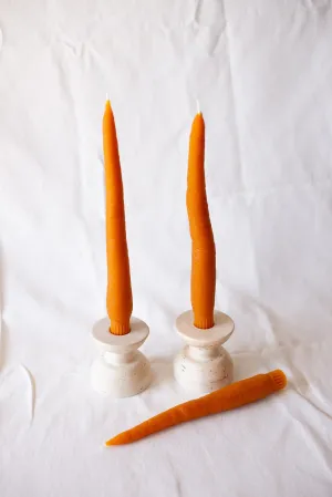 Beeswax Carrot Taper Candles