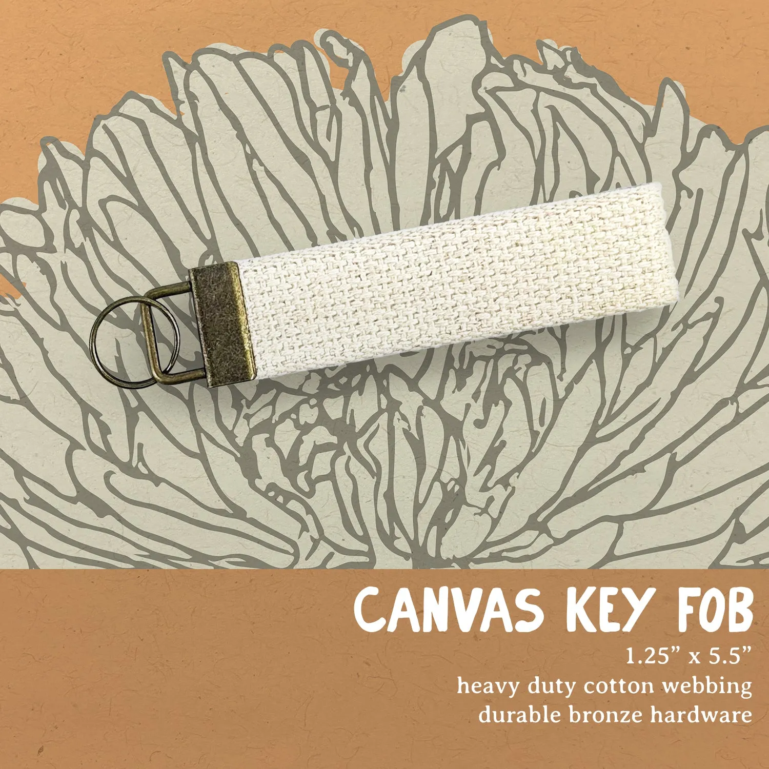 Bisou Bisou - Canvas Key Fob