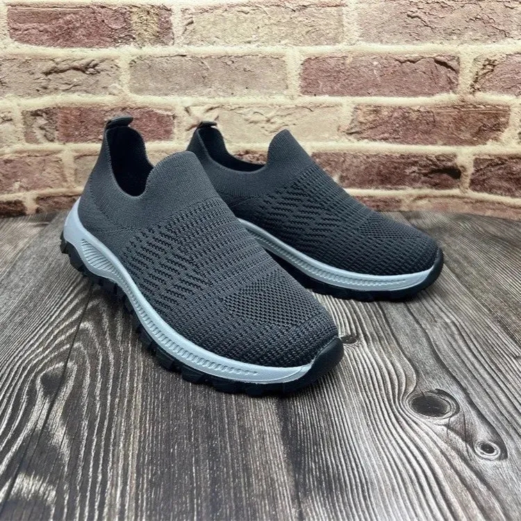 Breathable Mesh Round Toe Platform Athletic