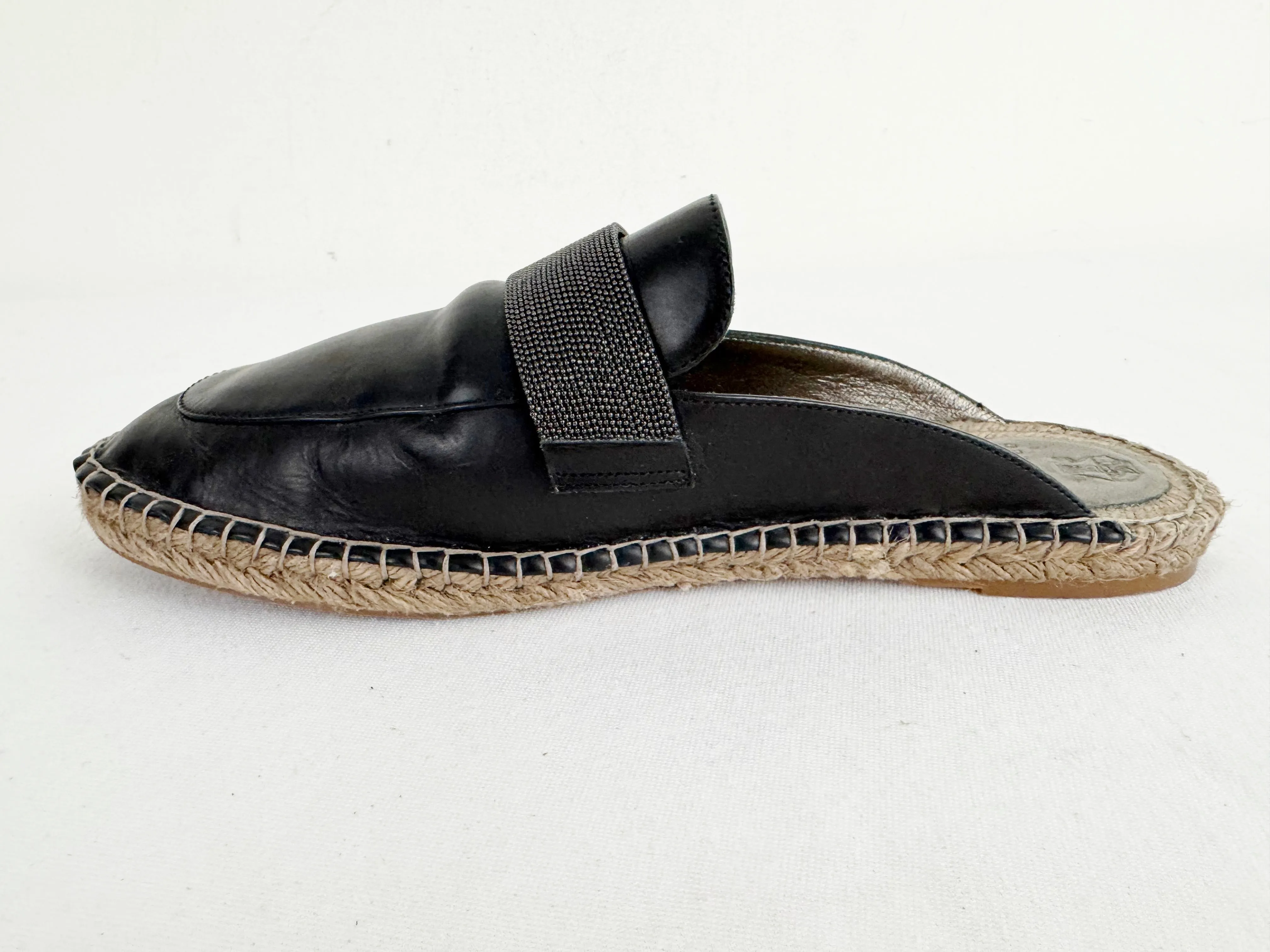 Brunello Cucinelli Leather Mules Size 10.5