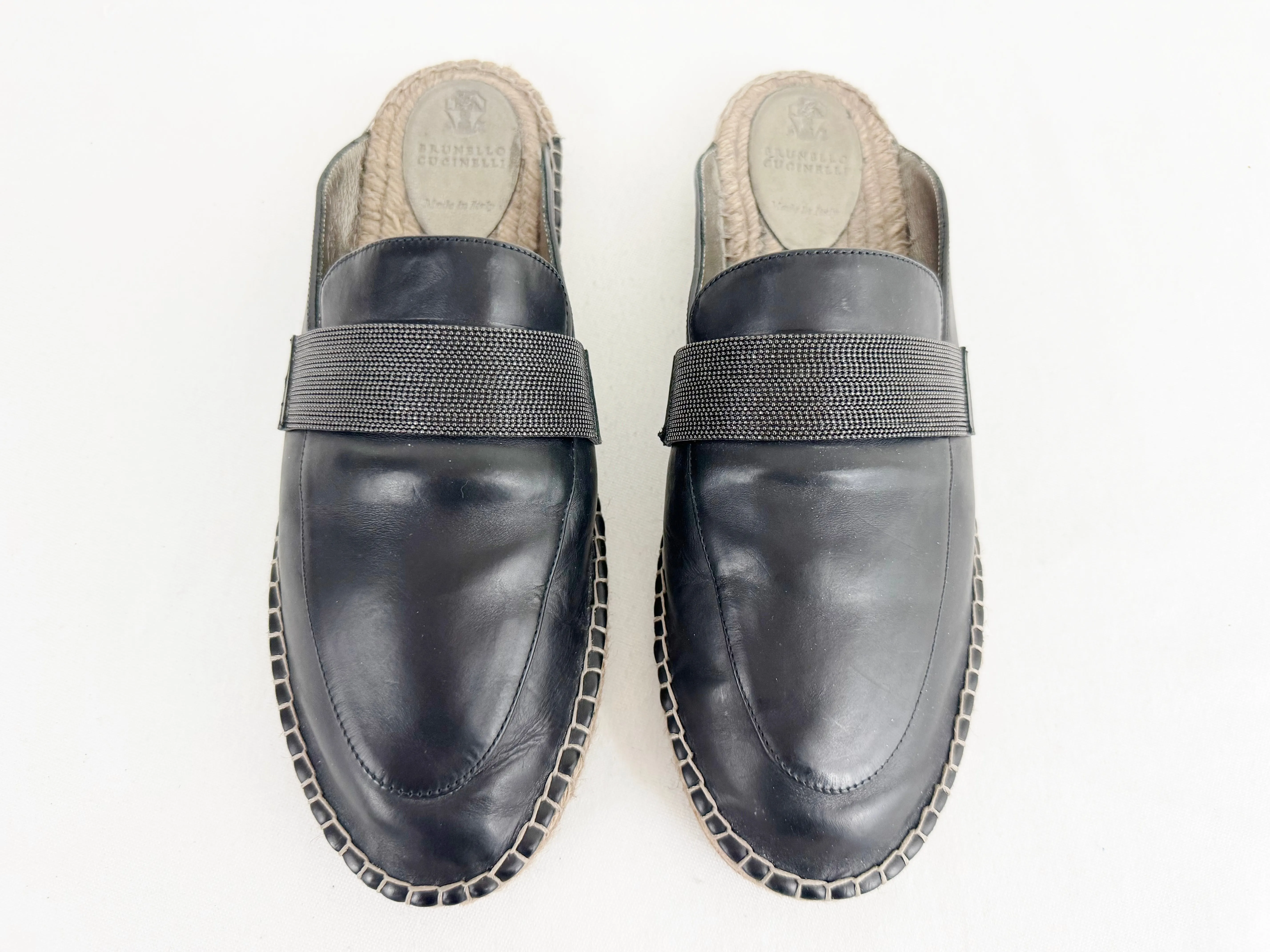 Brunello Cucinelli Leather Mules Size 10.5