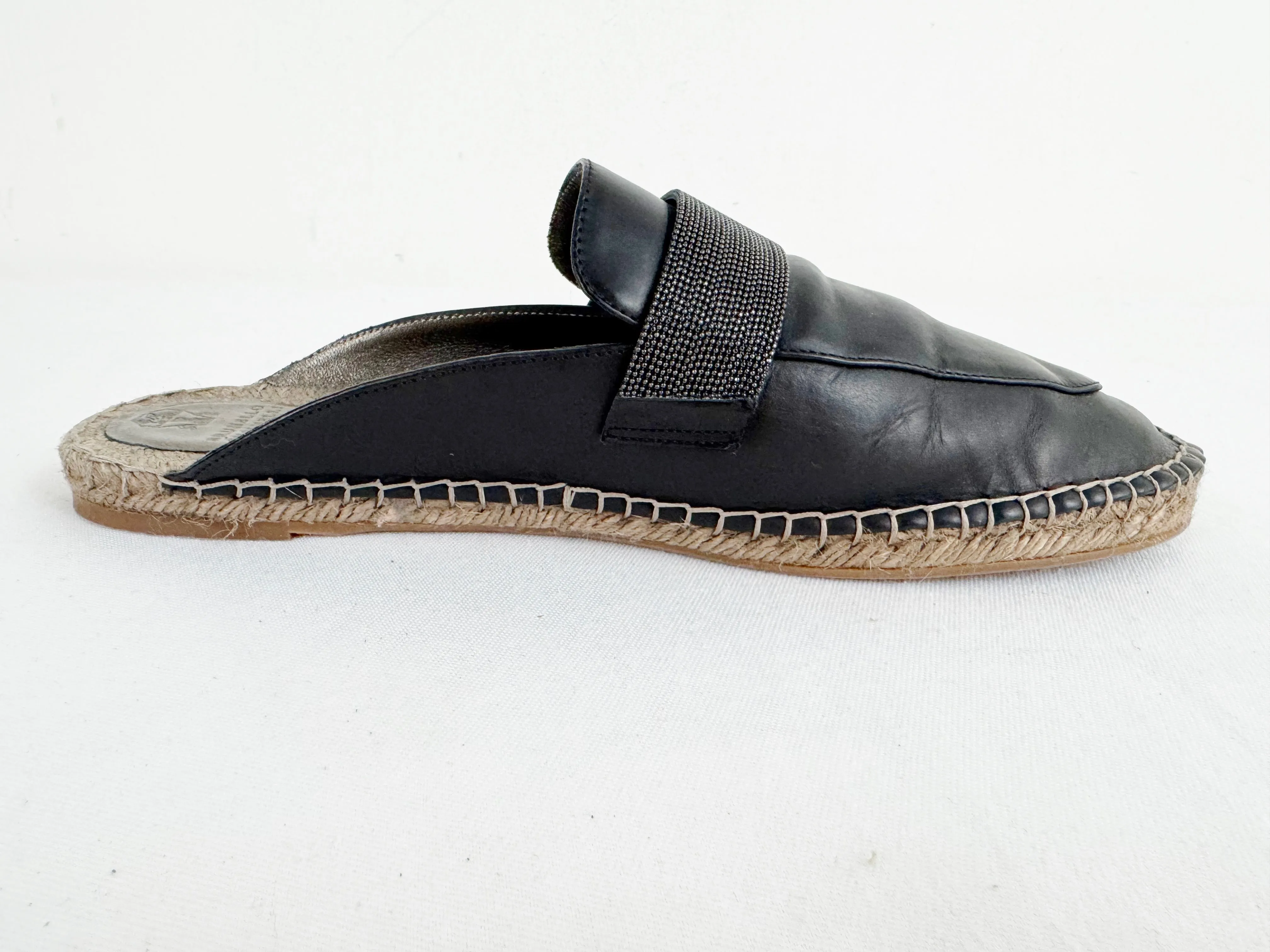 Brunello Cucinelli Leather Mules Size 10.5