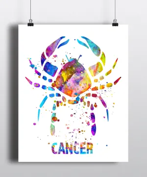 Cancer Astrology Art Print - Unframed