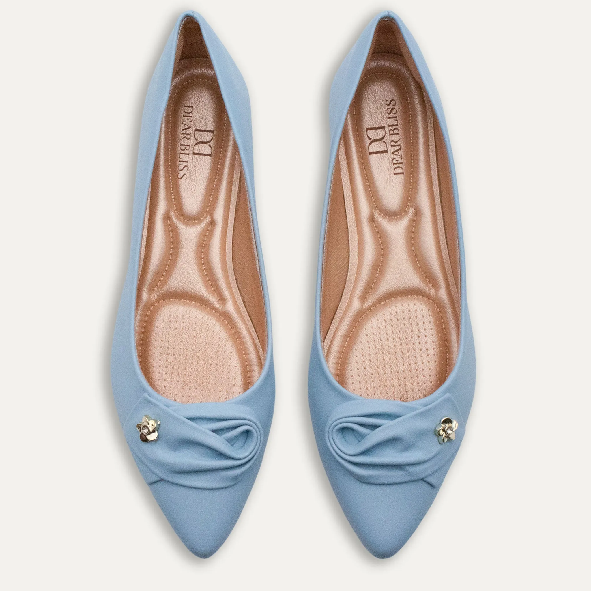 Carmen Blue Pointed Toe Flats