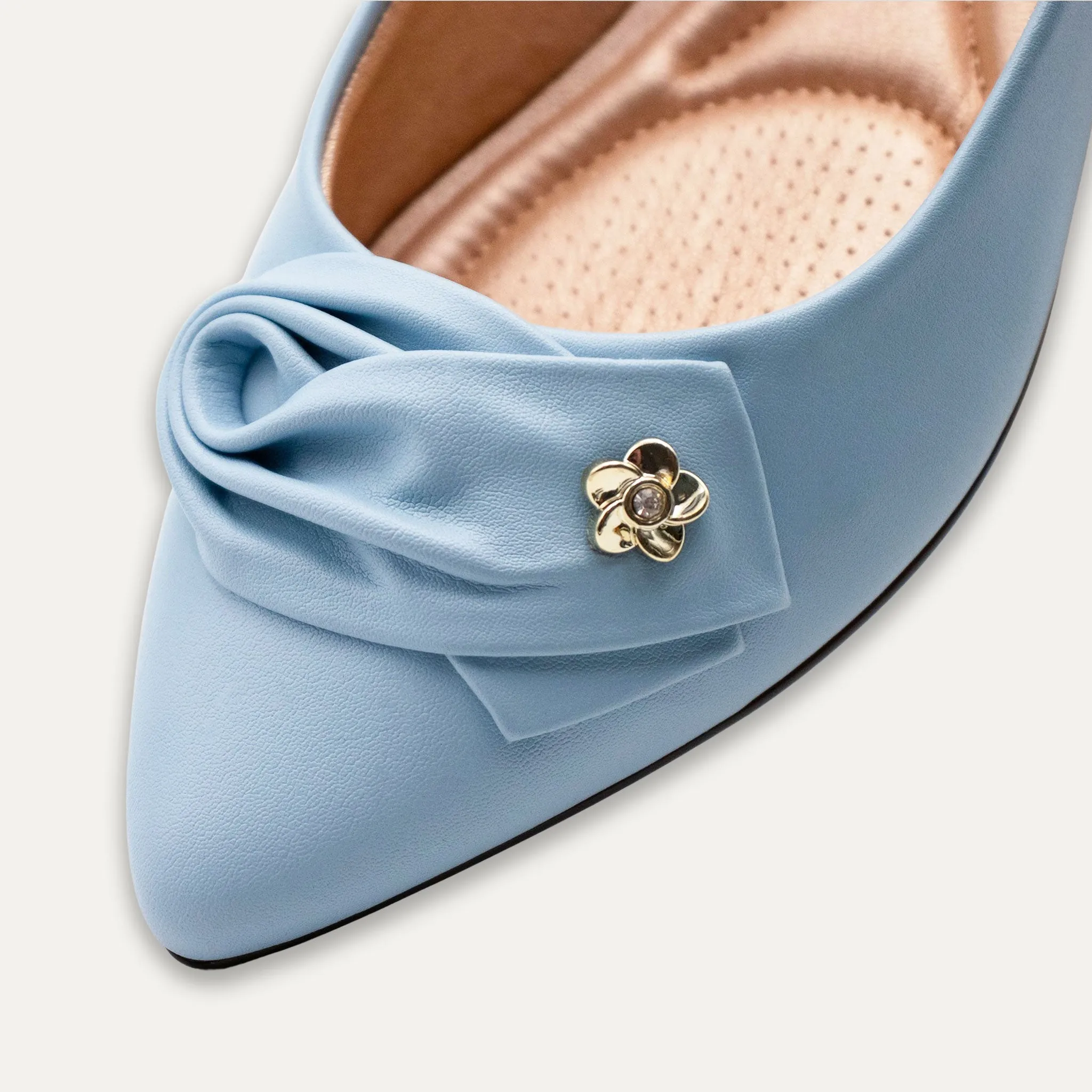 Carmen Blue Pointed Toe Flats